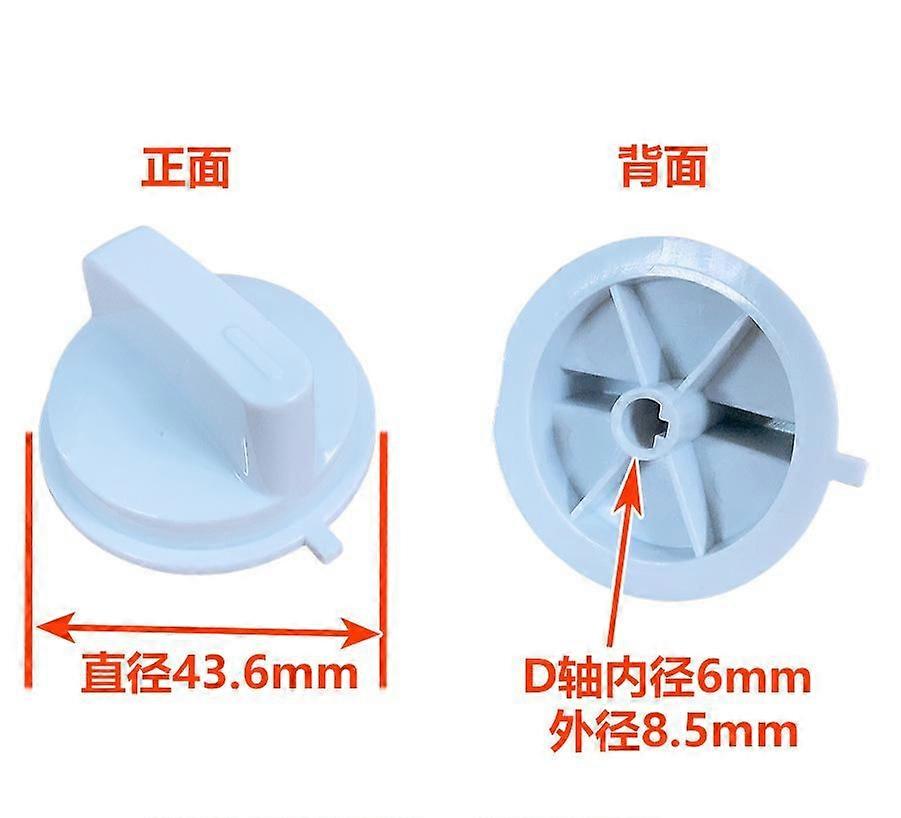 2pcs Universal Microwave Knob Replacement Plastic Rotating Control Switch D Shaped Handle for Oven Stove Range 43.6mm