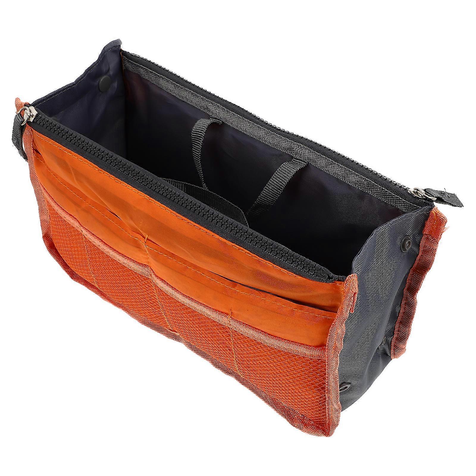 Orange Nylon Bag Liner with Large Capacity for Storage Craftsmanship and Fine Stitching 1pc