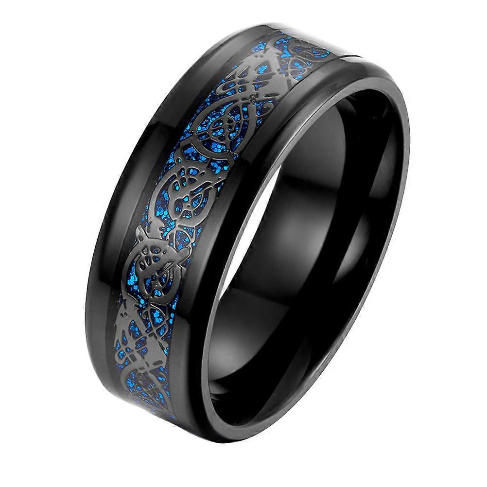 MultiColored Titanium Steel and Carbon Fiber Ring for Men Durable and Fashionable Size 12