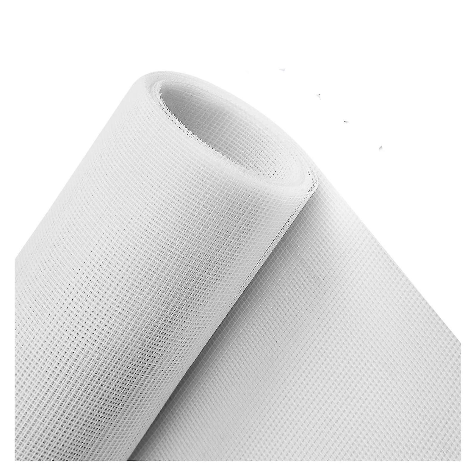 Self-Adhesive Window Screen With Adjustable Mesh Curtain Mosquito Proof 400x100 cm White