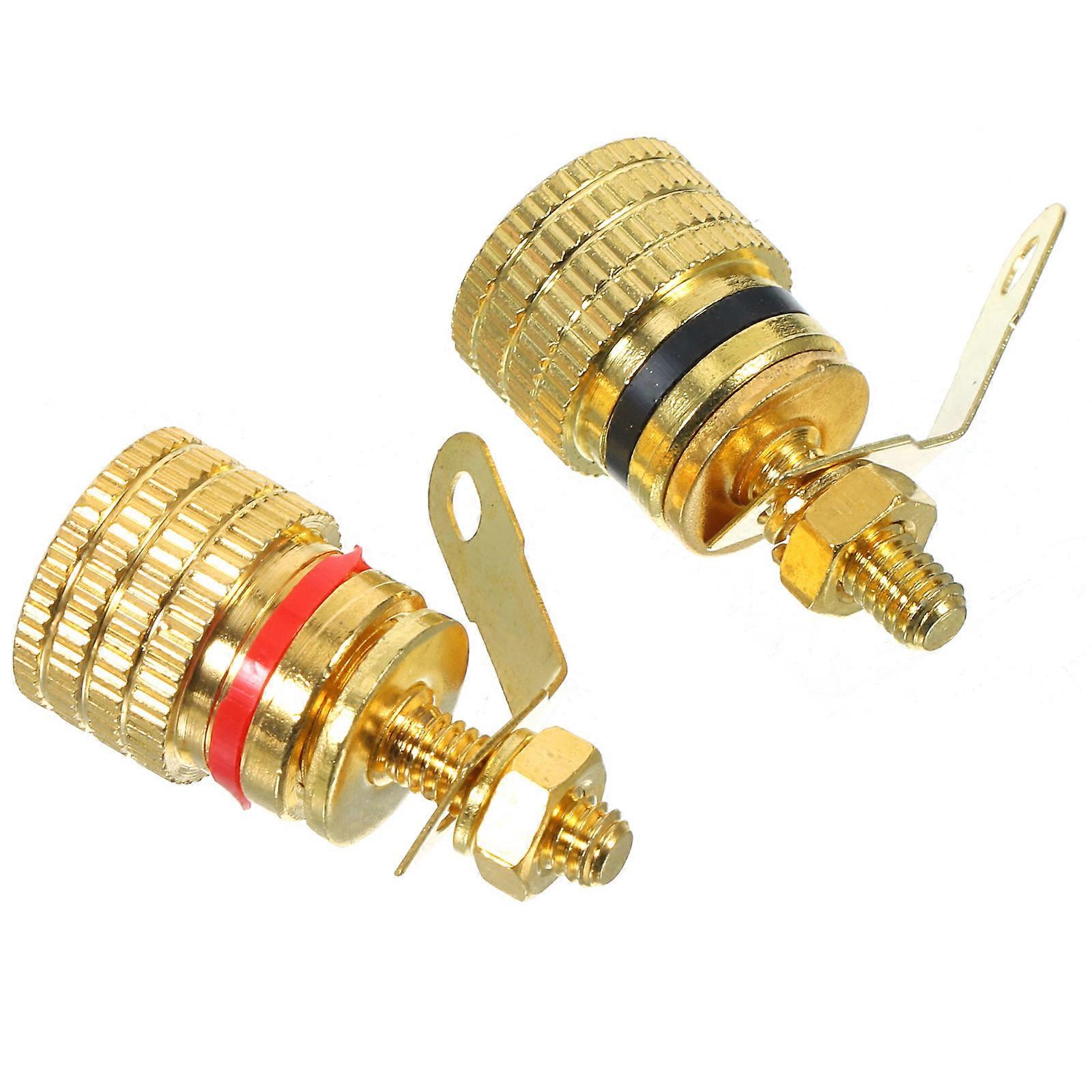 Speaker Banana Jack For Home Theater Daily Use 1.3X3.5CM Connection 2PCS