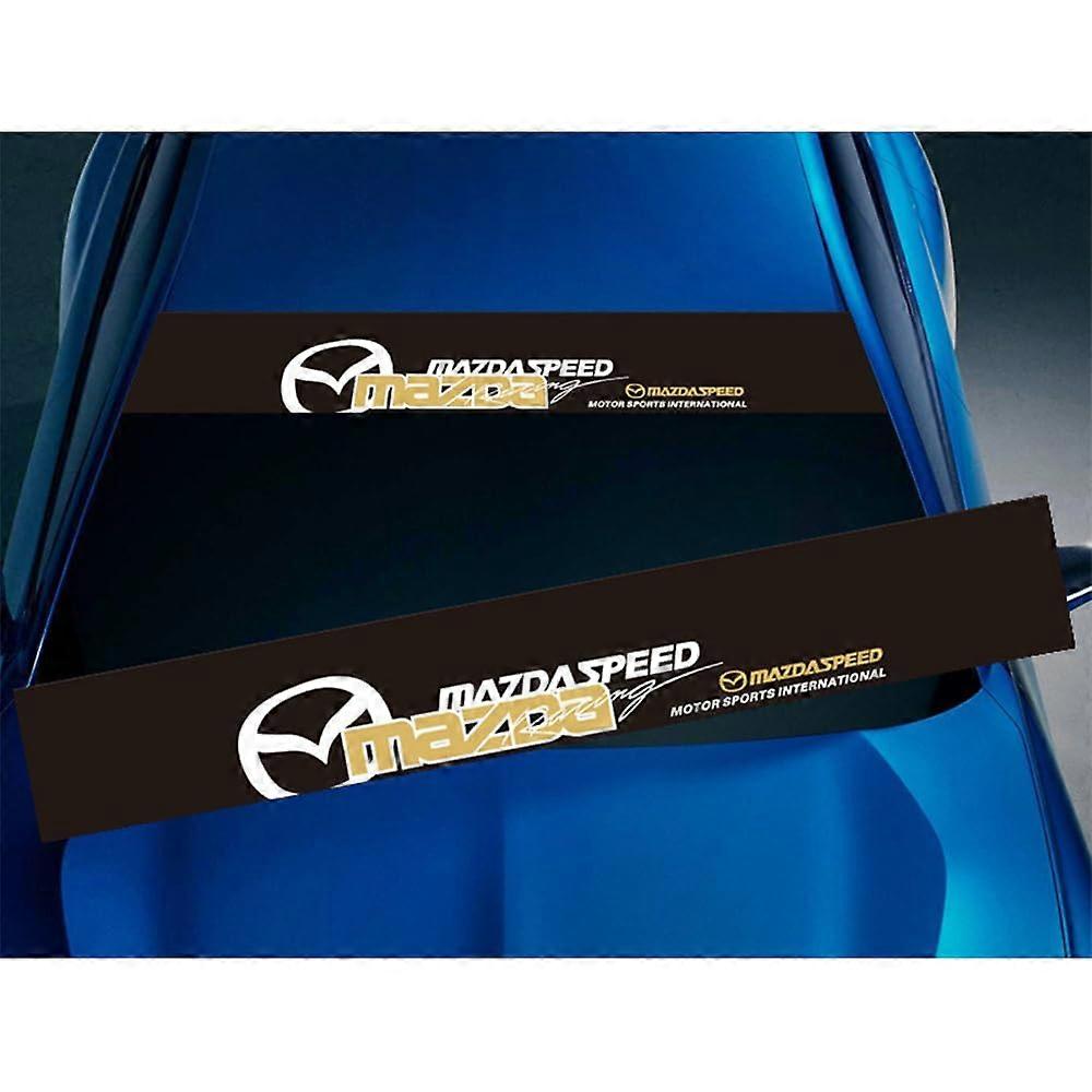 Windshield Sticker For Mazda MX-30, Waterproof PVC Car Window Decal, Decorative Sunshade Strip For Front Windshield