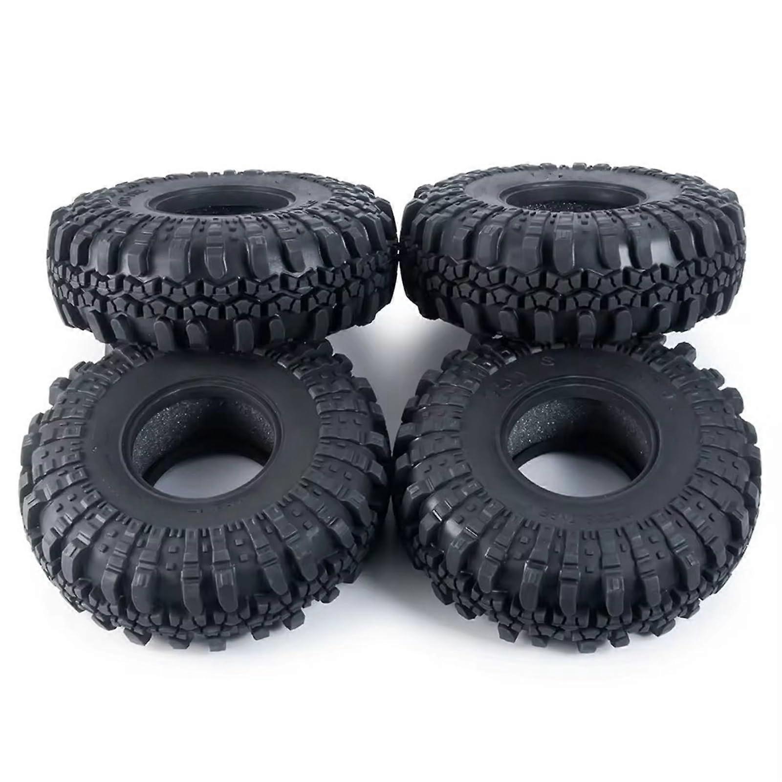 RC Tires Compatible with Axial Wraith SCX10 Capra TRX4 TRX6 D90 137mm 2.2 Rubber Tires for 1/10 Scale RC Crawler Car