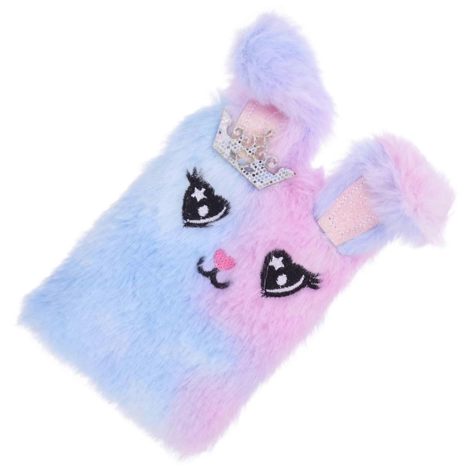 Mini-Notizbuch Plush Rabbit Diary Notebook For Daily Use Paper Brown Cartoon Animal Theme