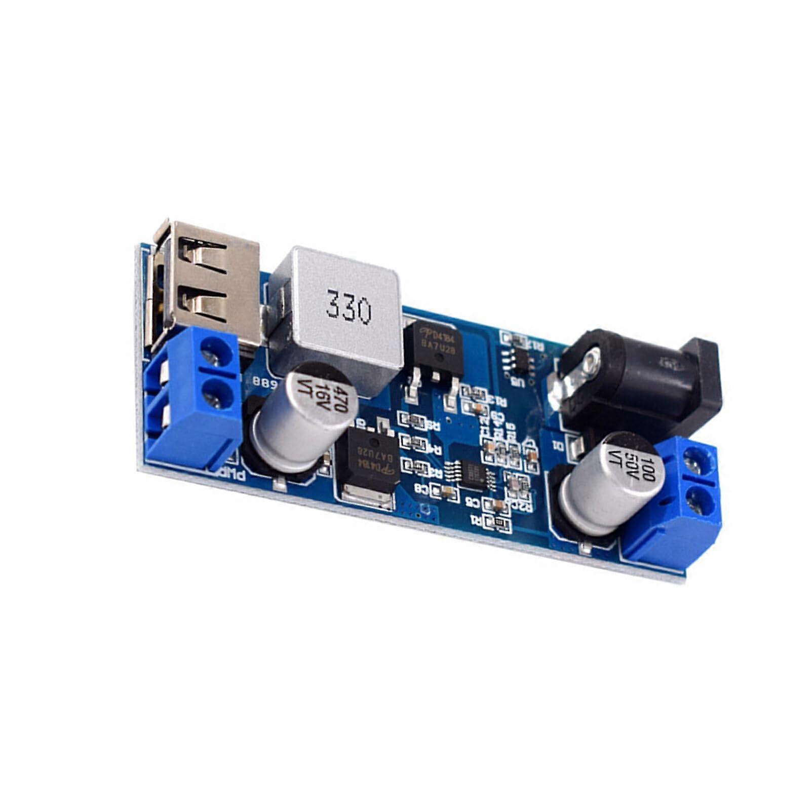 Synchronous rectifier voltage regulator for 12V/24V to 5V power supply, current ironcore DC 5V 6A stepdown module