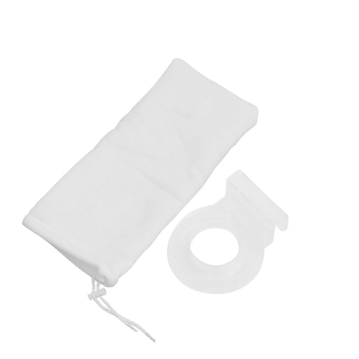 White Mesh Filter Bag with Holder for Fish Tank Aquarium Use Made of Durable Acrylic 6.3 x 9.8 Inches