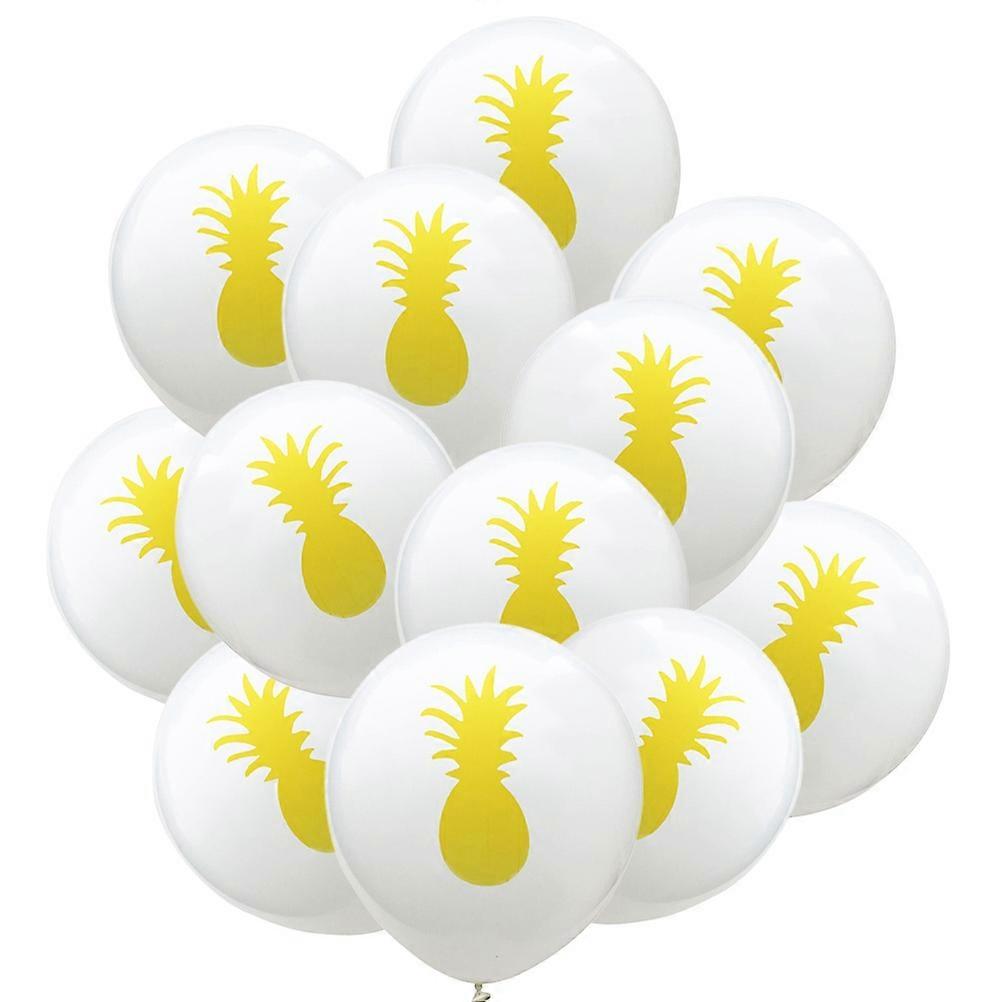 Pineapple Print Latex Balloon for Party Decoration Multi 12pcs 12 inch