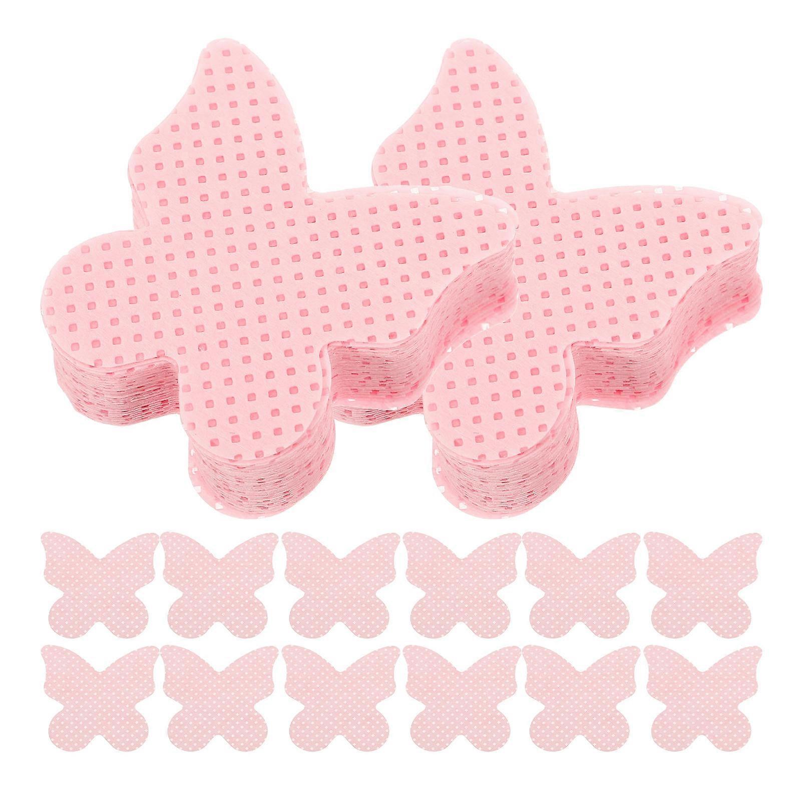 Durable Cotton Nail Polish Remover Wipes Pink HeartShaped Pads for Home Use 200 Sheets