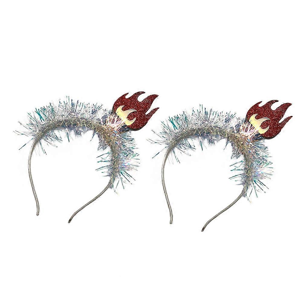 Creative Torch Hair Carnival Headdress For Women In Multi Color With Circular Shape And Decorative Function 2Set