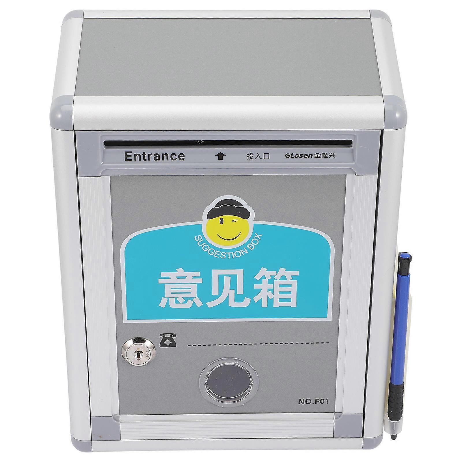 Wall Mount Locking Storage Box Vintage Reusable Letter Suggestion Box