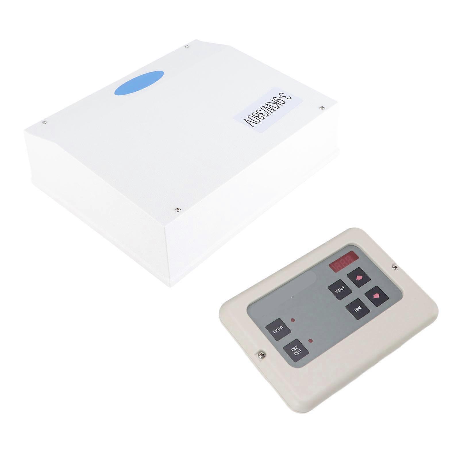 380V Steam Engine Controller Sauna Stove Steam Generator External Controller for Sauna Spa Room White 