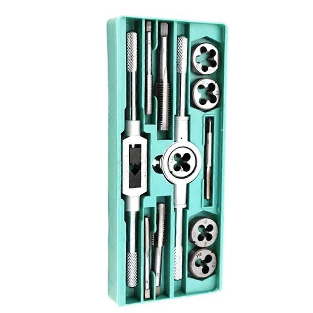 Metric Hand Tap and Die Set, Thread Plug, Straight Taper Reamer, 12Piece Set Ref: 7062