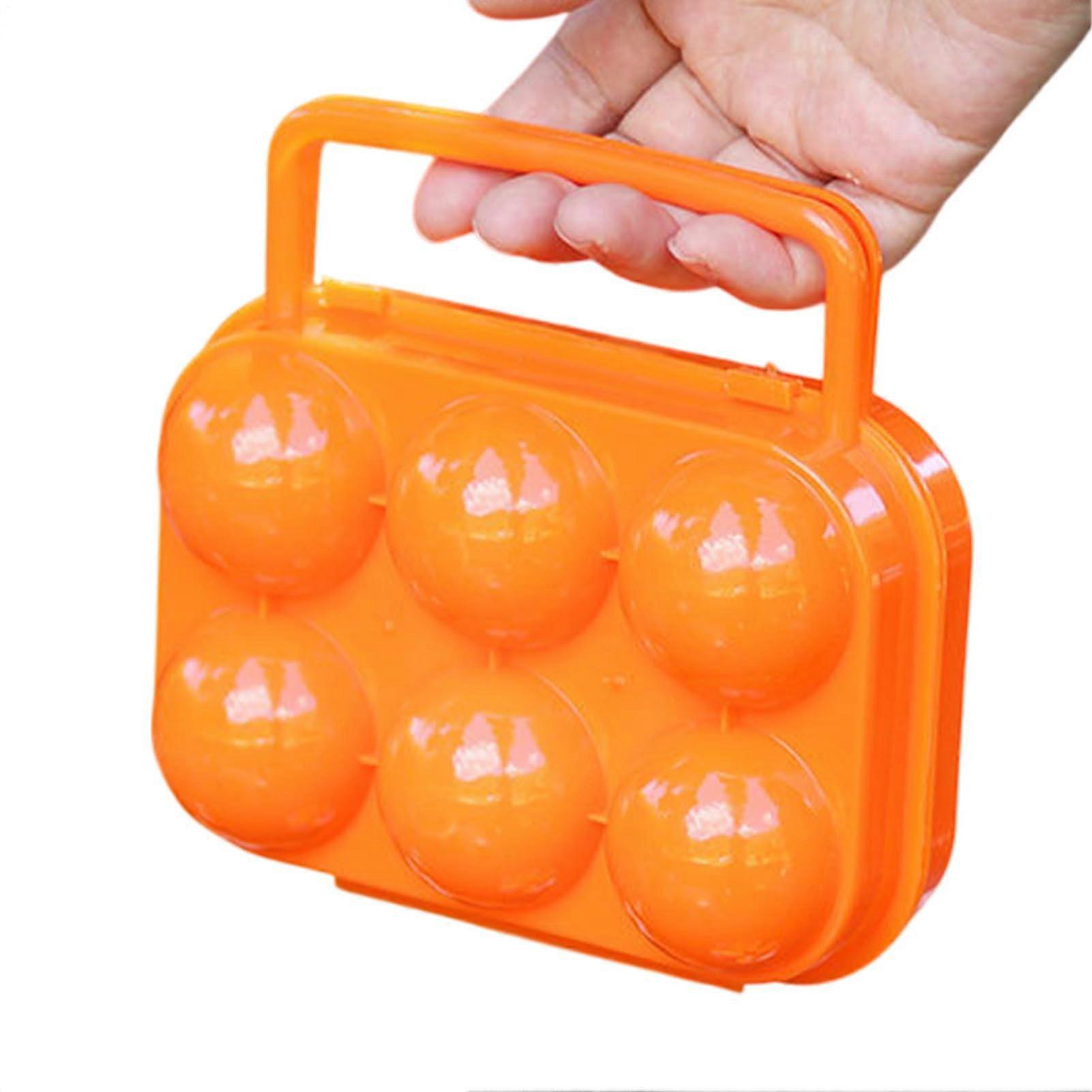Camping Egg Container – Egg Organizer for Refrigerator Shockproof Food Storage Box for Camping, Picnic, Outdoor Refrigerator, 6 Compartments