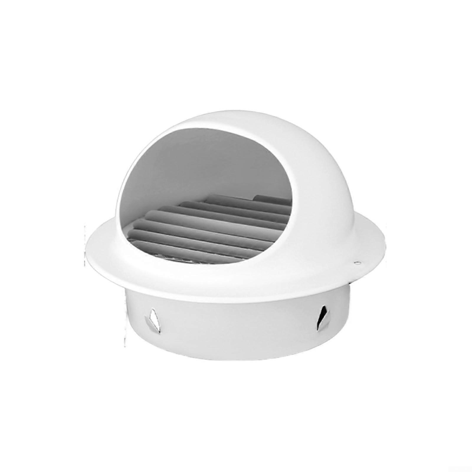 Round Stainless Steel Wall Vent Cover with Backdraft Flap