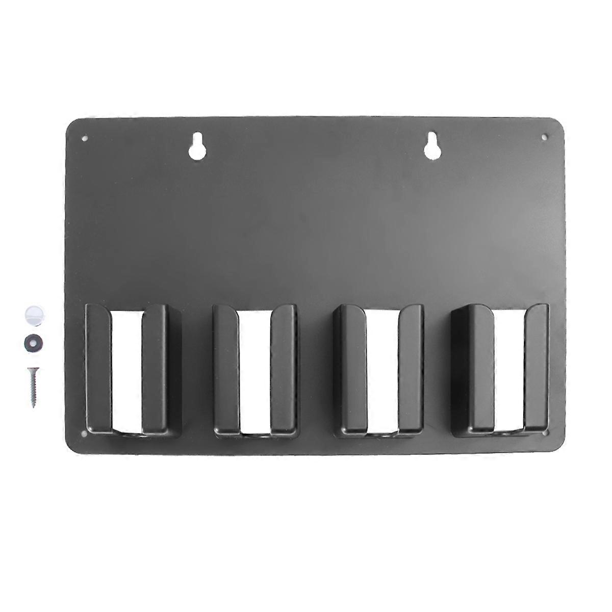 Hair Styling Tool Organizer Wall Mounted Shelf Skeleton Design Black Multifunctional Storage for Barbers 1Pack