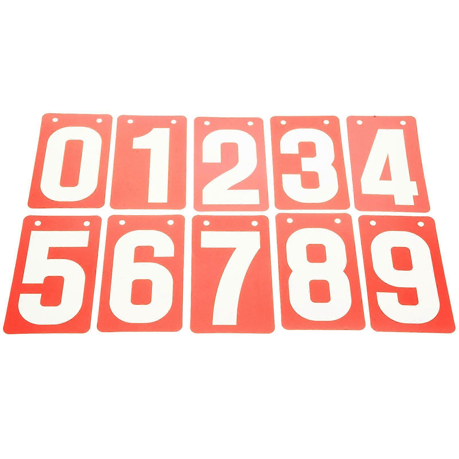 Number Display Score Keeper In Red Color Designed For Sports Equipment And Game Accessories With 10Pcs For Match Scenarios