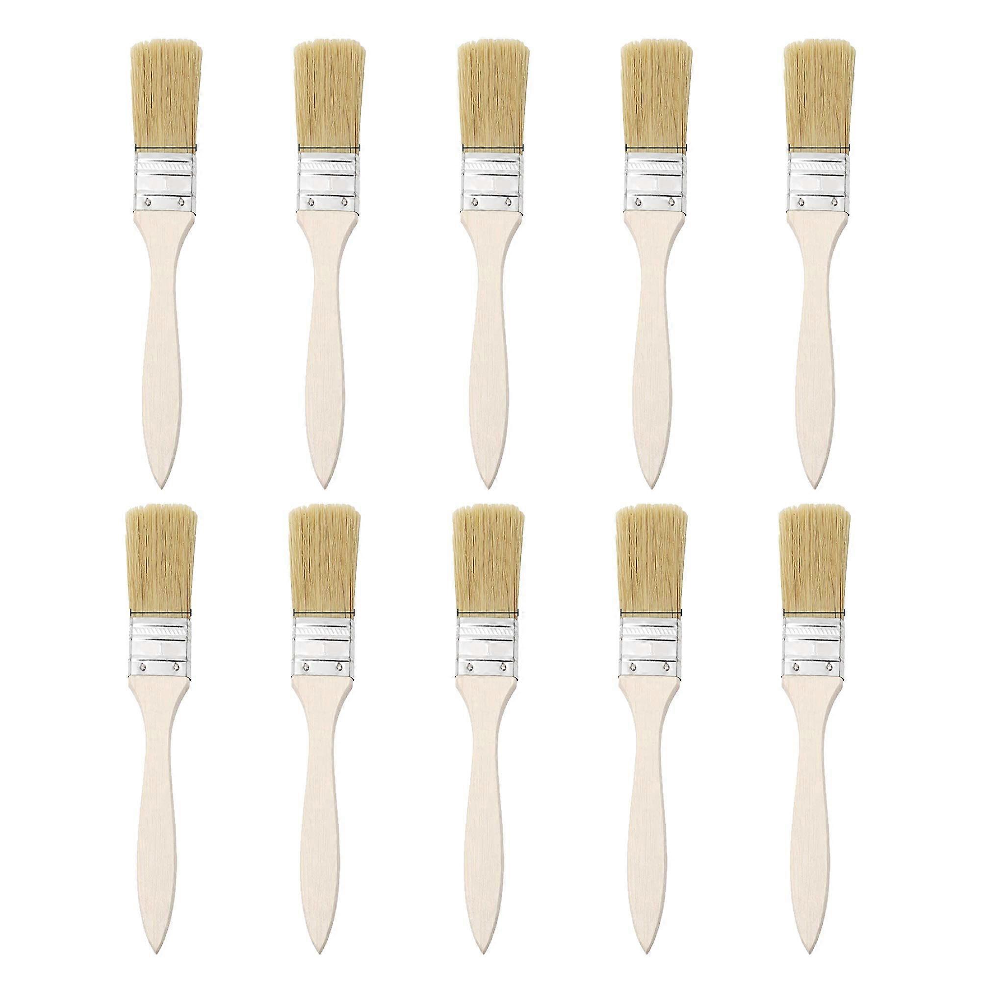 5/10/15/20 1 Inch Paint Brush for Paint Stains, Varnish Glue, Wooden Handle (Pack of 10)
