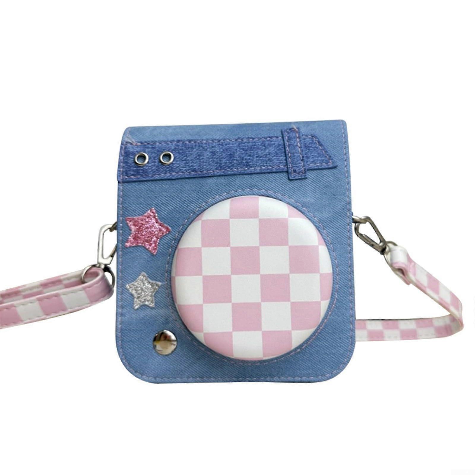 Camera storage bag for instant camera Mini 40 11 12, with detachable shoulder strap, travel photography bag, blue