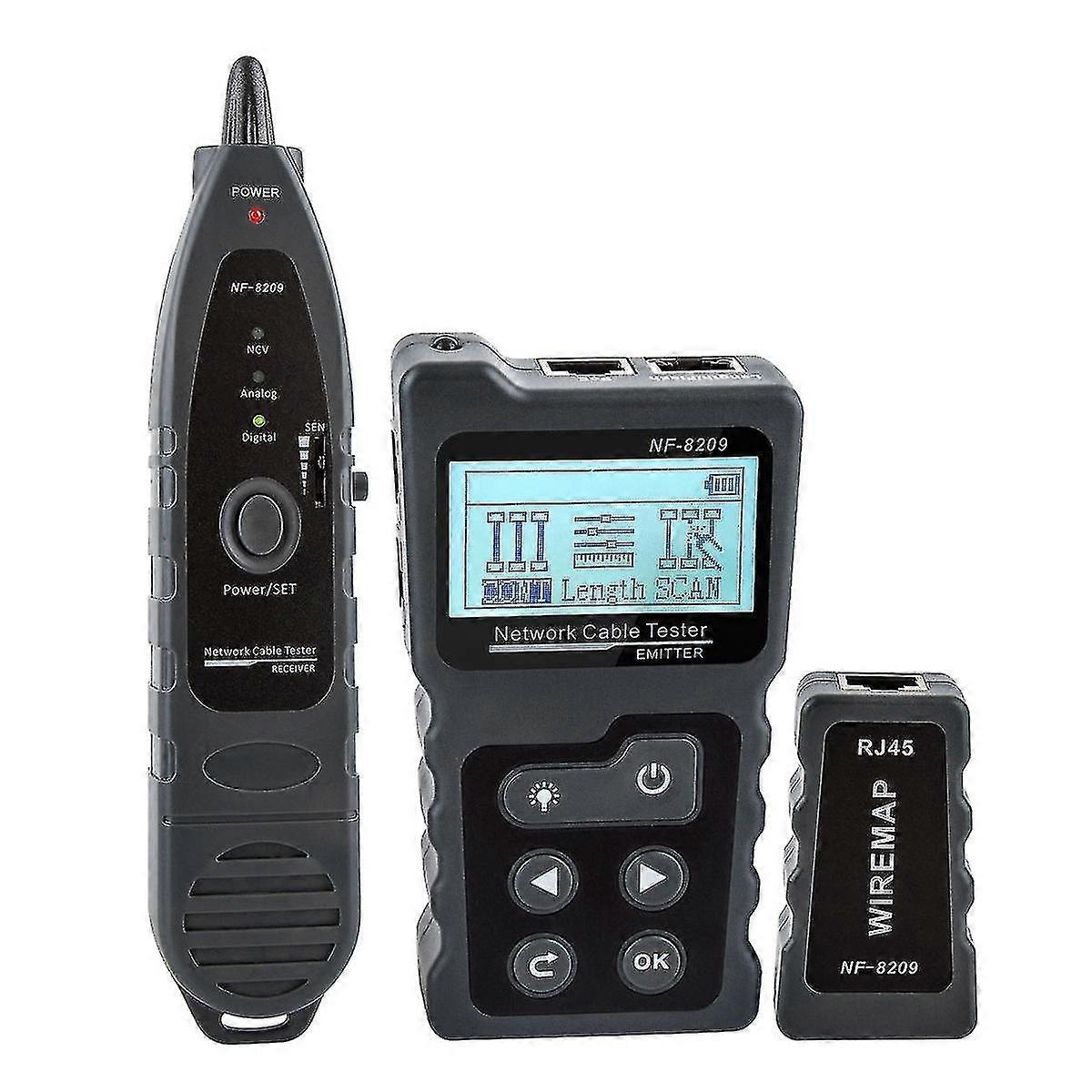 8209 Lcd Display Measure Length Lan Cable Poe Wire Er Cat5 Cat6 Lan Tool Scan Cable Wir HG
