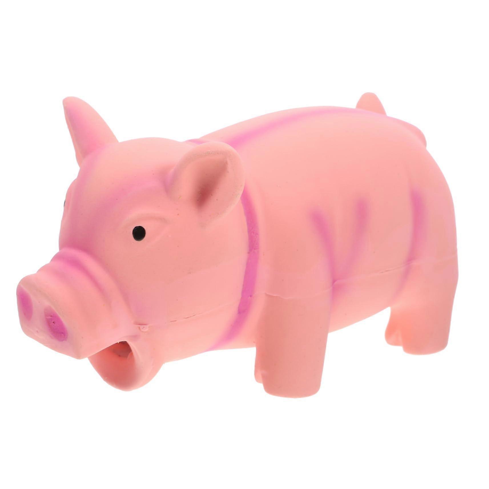 Pig Shape Interactive Dog Toy Squeaky Latex Chew Toy for Safe Lightweight and Brightly Colored for Dogs Pets and Reduces Boredom