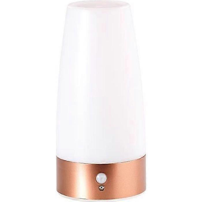 LED table lamp - LUNARTEC - with PIR motion sensor - White - for children's room