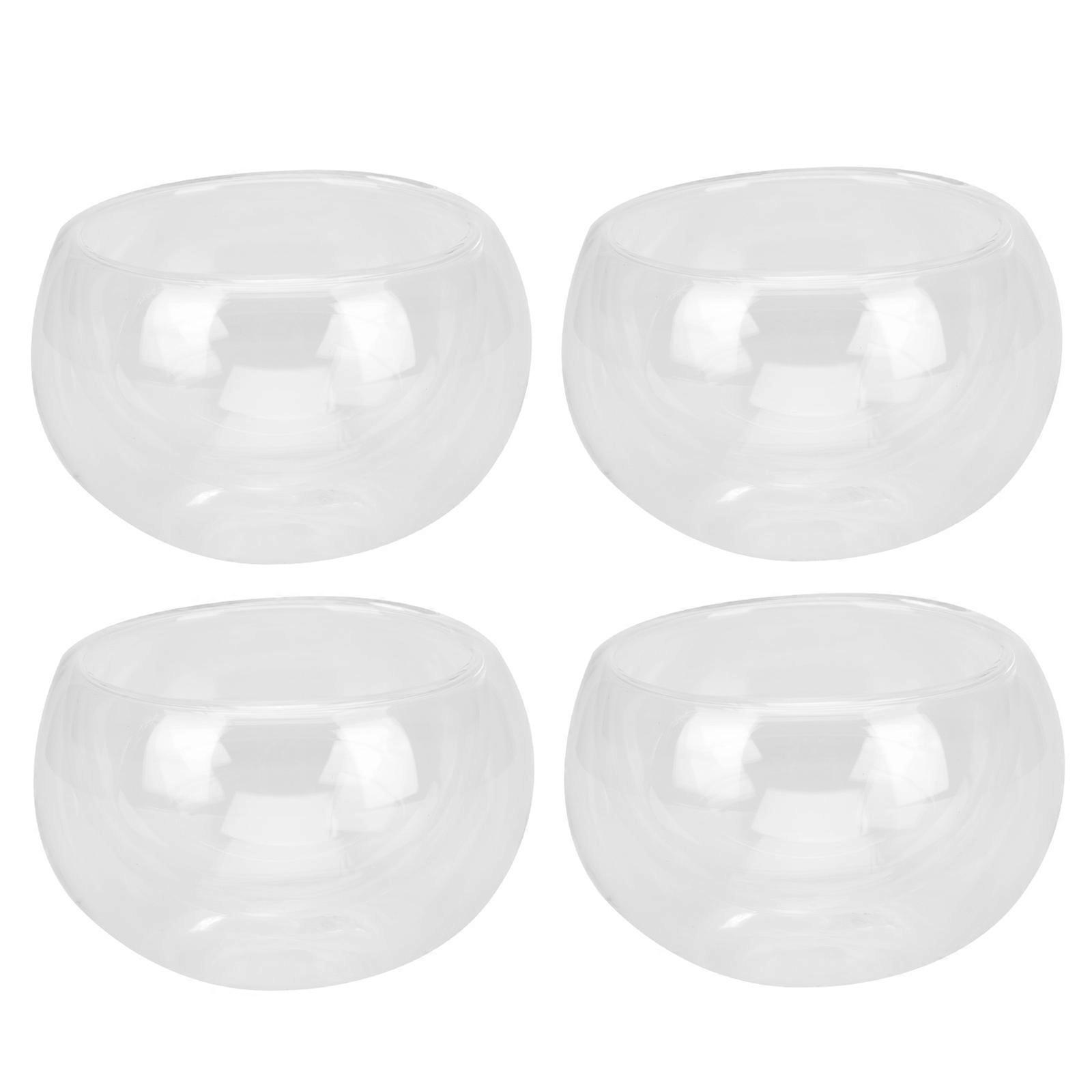 Handmade Double-Layer Tea Cup Glass Teacup for Teaware Store Use Home Use Acid and Alkali Resistant