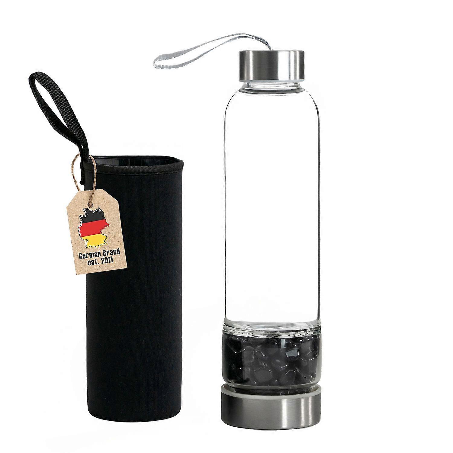 Trinkflasche Wasserflasche mit Heilsteinen 400 ml
