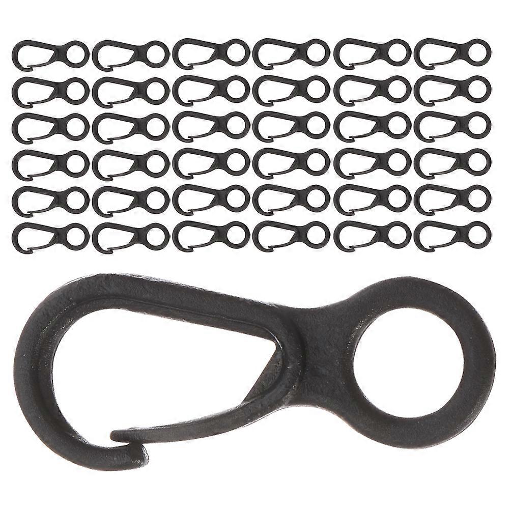 400pcs Black Plastic Snap Clips, Compact Lightweight Spring Buckles for Camping Tents, Weather Resistant Multifunctional Hooks for Hanging Lights and