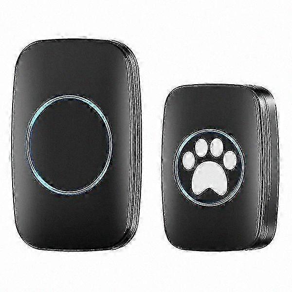 Wireless Pet Doorbell with Touch Button, 60 Melodies, 5 Volume Levels, LED Flash Alert for Dogs and Cats