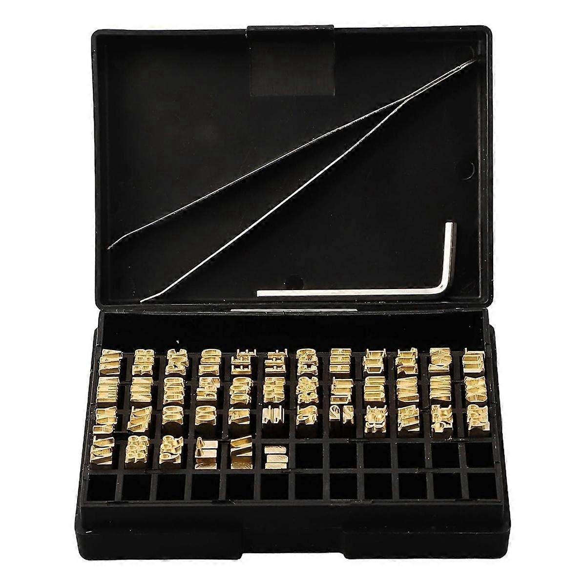 120PCS Hot Stamp Copper Letters, Thermal Ribbon Printing Font Characters for Manual Electric Coding