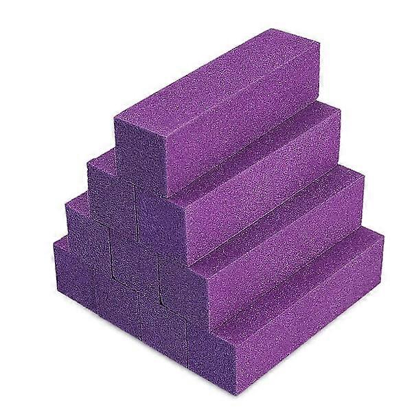 Set of 10 Nail File Blocks 120 Grit with Nail Brush