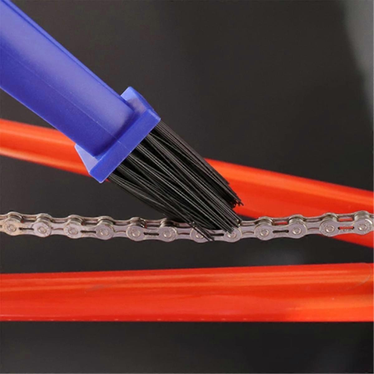 Red Motorcycle and bicycle chain brushes