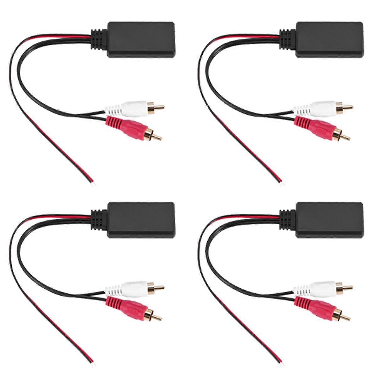 4Pcs Car Universal Wireless Bluetooth Module Music Adapter Aux Audio Cable