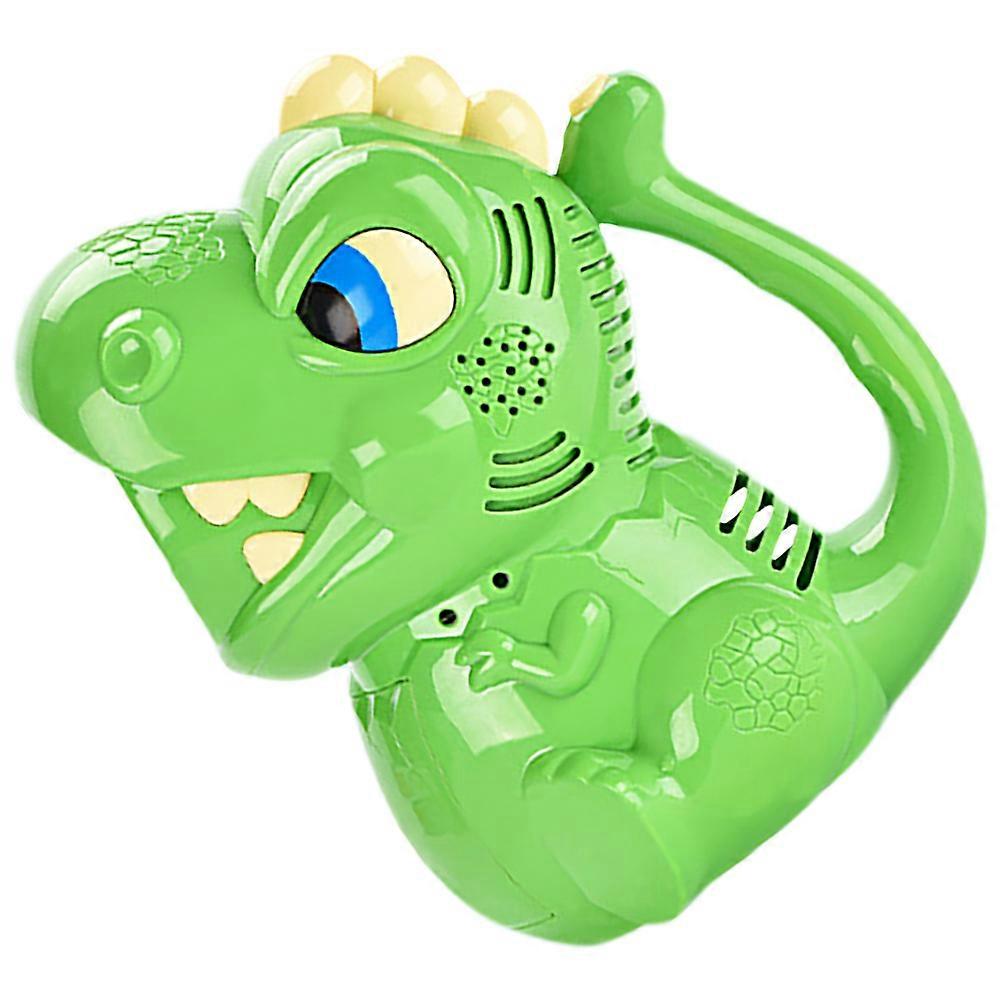 Dinosaur Shaped Bubble Maker Toy in Green ABS Material for Decor Lightweight Portable and Reusable 4.5 Inches
