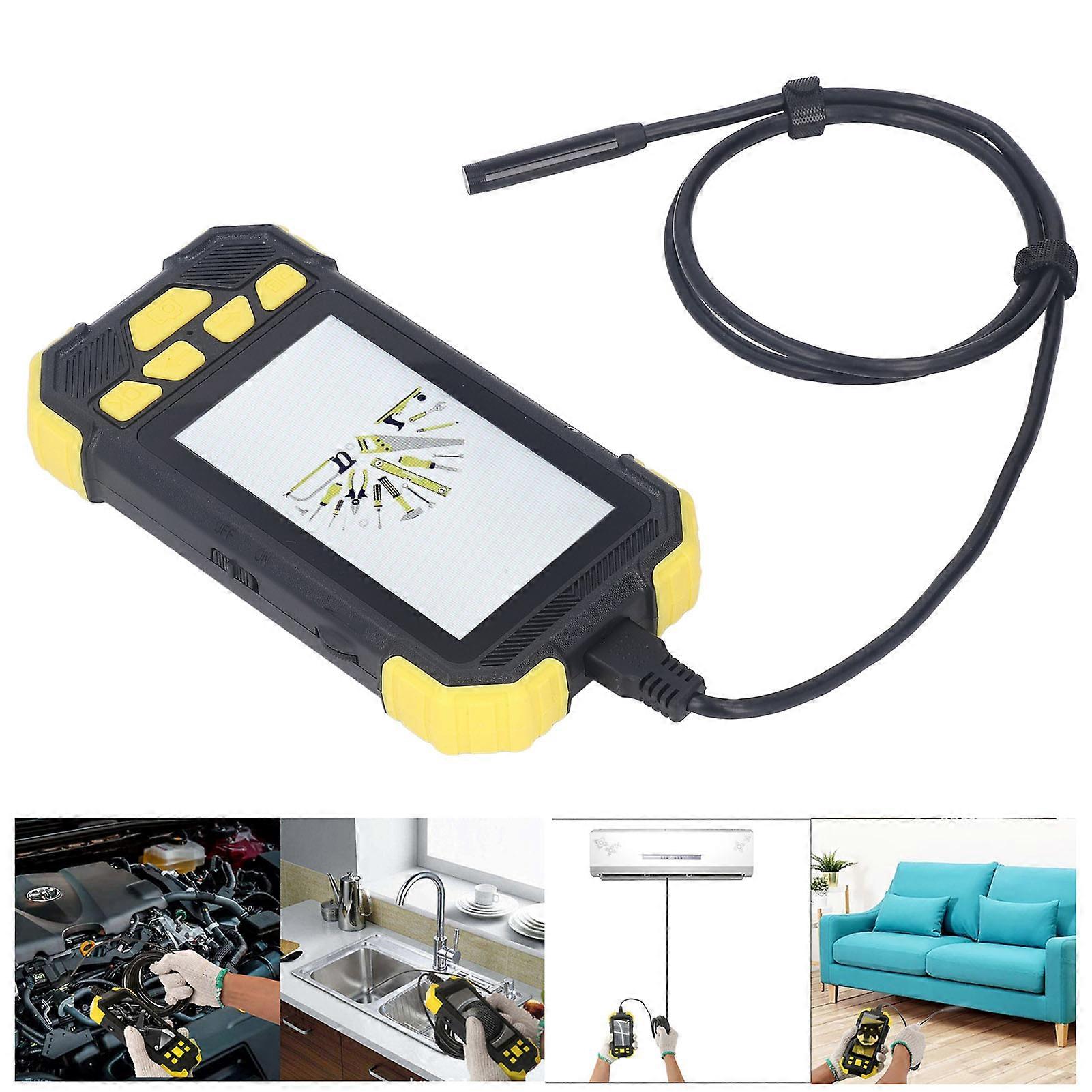 4.3in Screen Endoscope 8mm Lens HD Portable Borescope 10m Cable