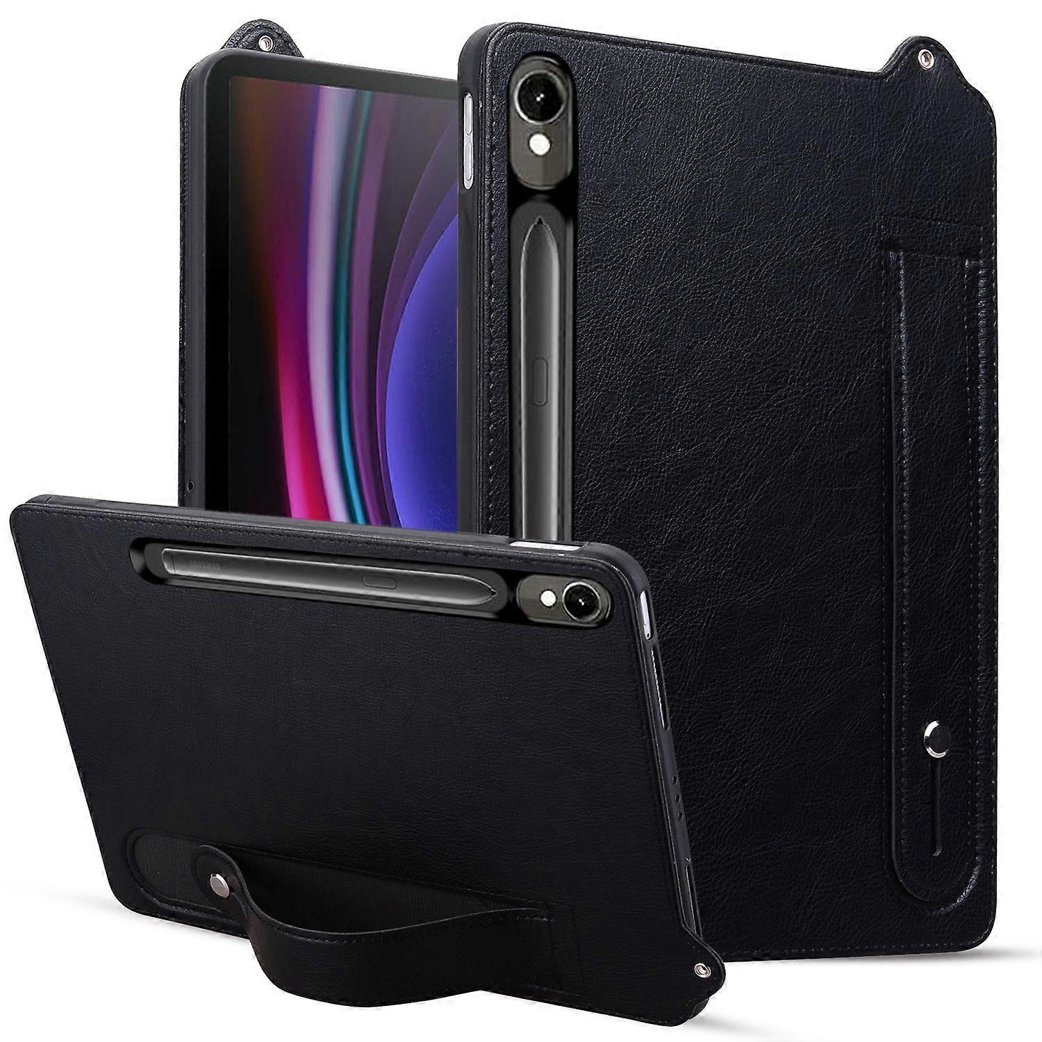 Leather Case For Samsung Galaxy Tab S11 S10 Lite S10 FE S9 S9 FE S8 S7 , Hand Strap Kickstand Tablet