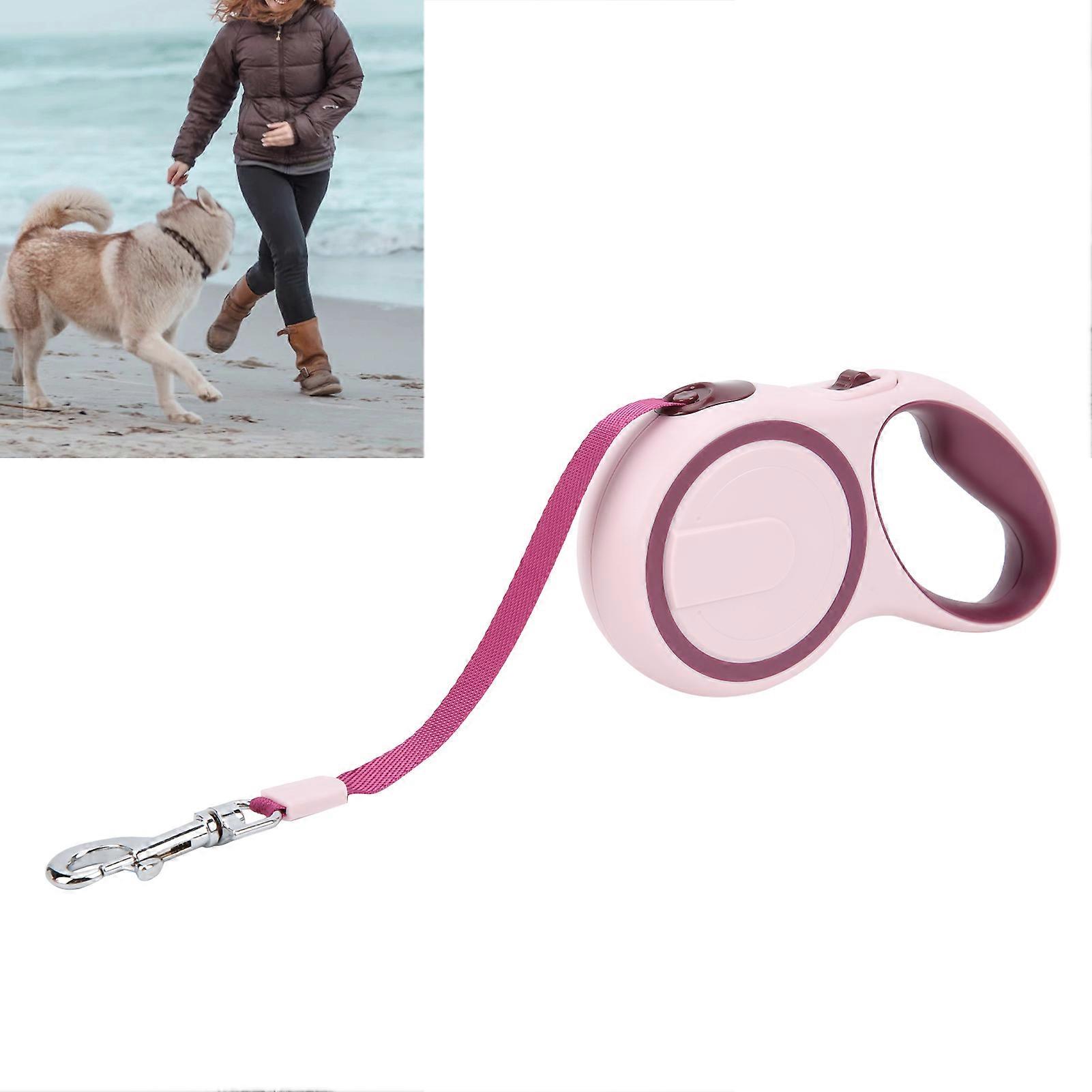Pet Automatic Traction Rope Retractable Dog Leash 3m Wine Red