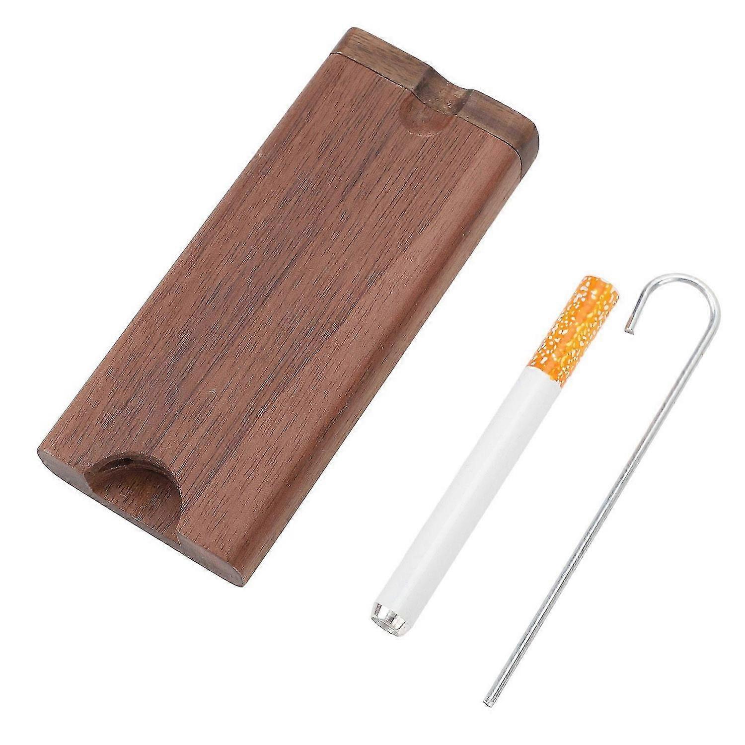 2025 أحدث طراز من حالة السجائر الخشبية المدمجة أنبوب التدخين حامل السجائر