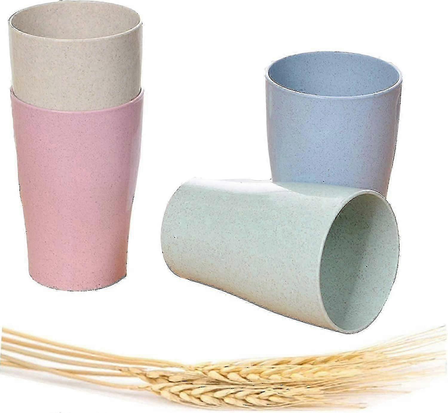 Eco-friendly Reusable Drinking Cup Wheat Straw Biodegradable Tumbler--