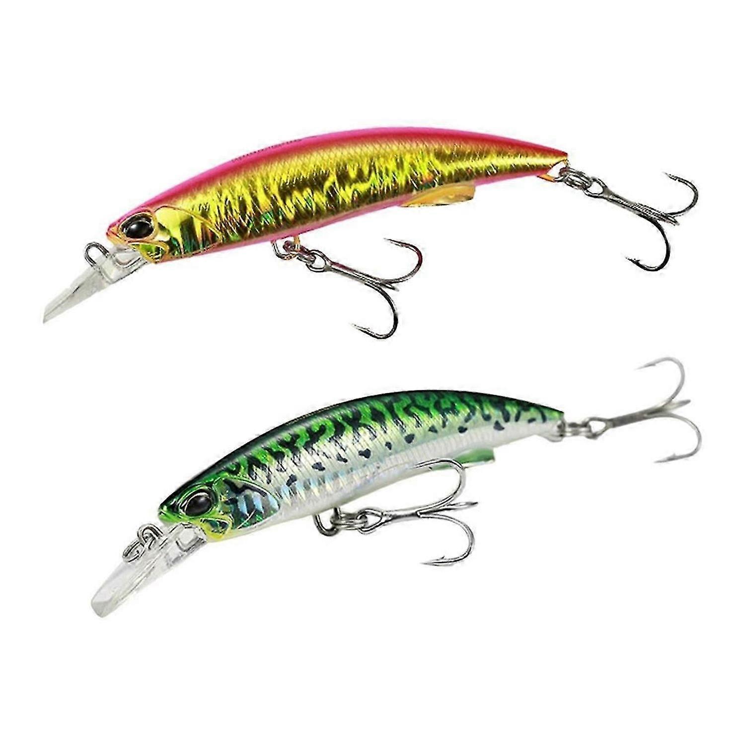Sea Fishing Fake Lures with 2 Treble Hooks, Bionic Fishing Lure for , Sinking Artificial Simulation Bait