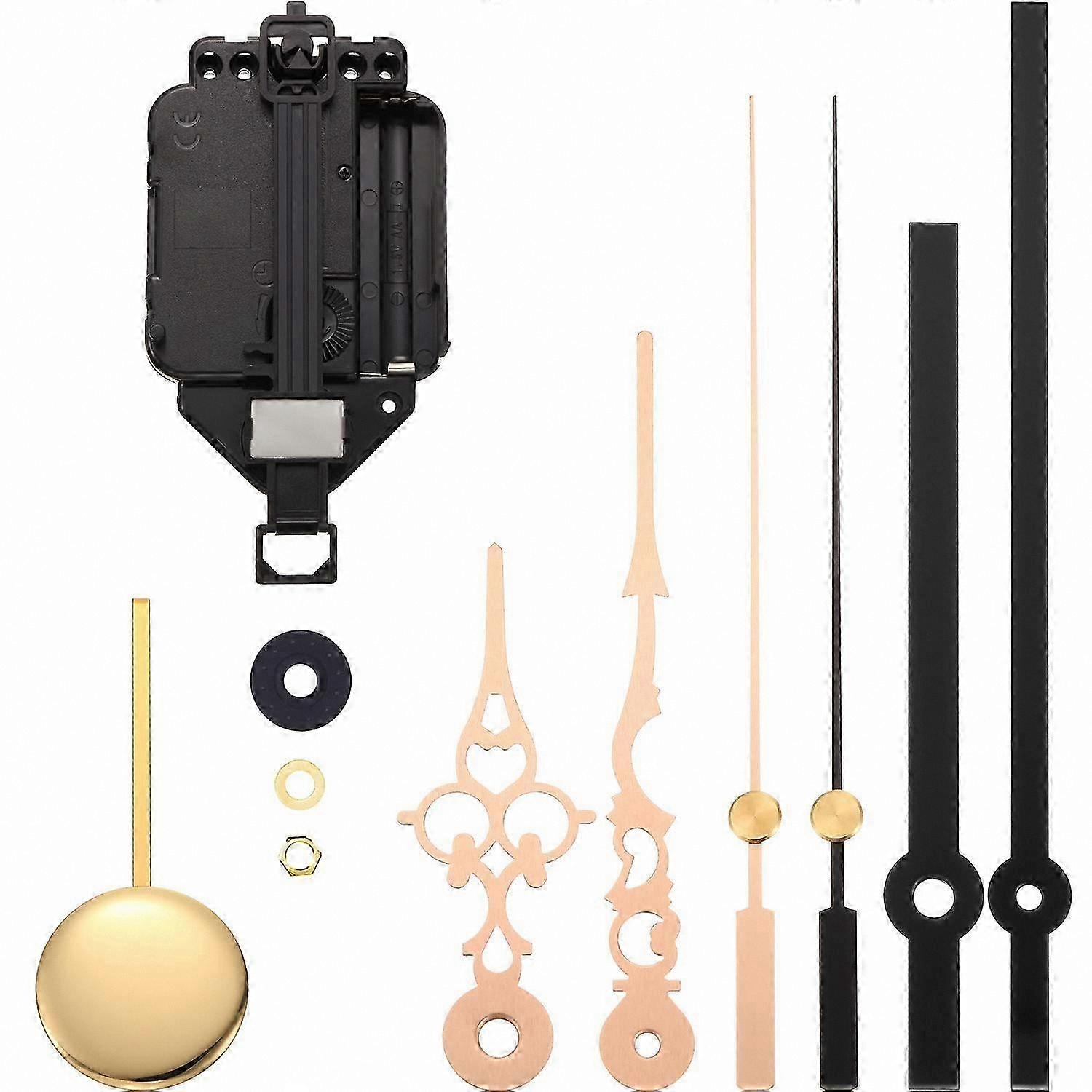 DIY Quartz Clock Movement Kit with Hands and Pendulum for Crafting Projects