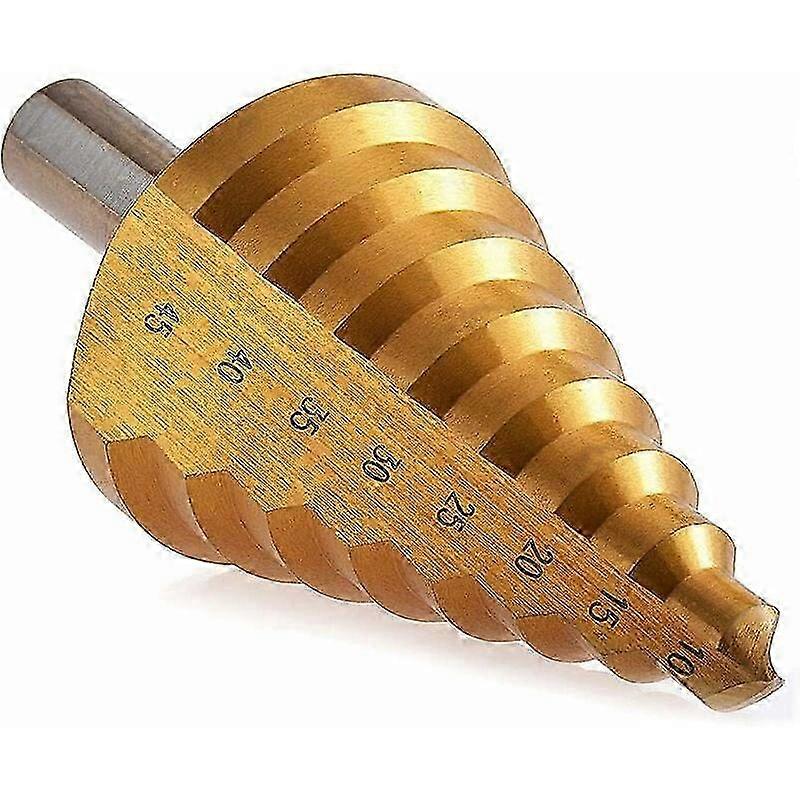 Grooved Step Drill Bit [10 to 45 mm] - High Speed Steel, Triangular Shank, HSS Drilling Tools for DIY 2025