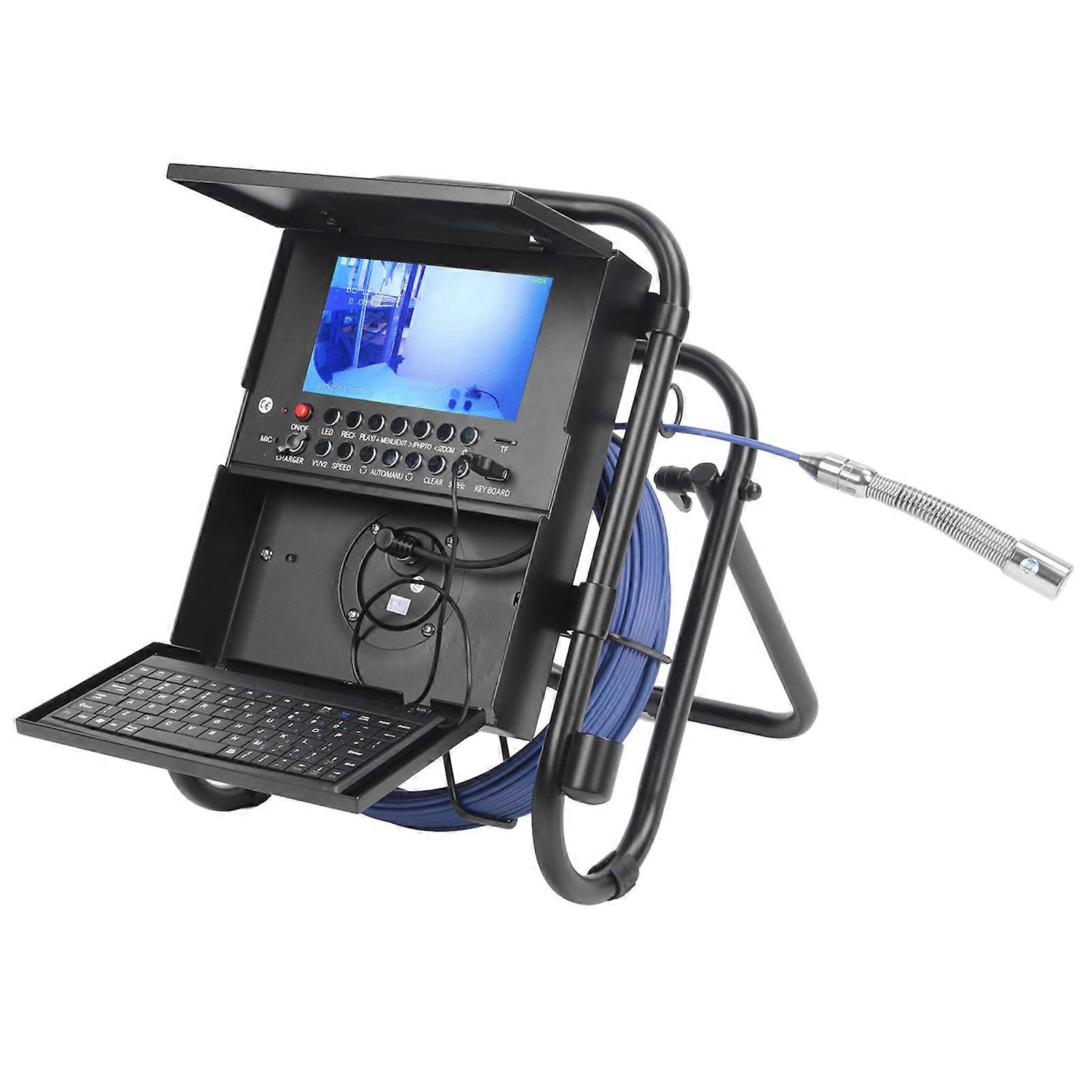 7in IPS LCD Industrial Endoscope 1080P Camera 164ft Cable US Plug