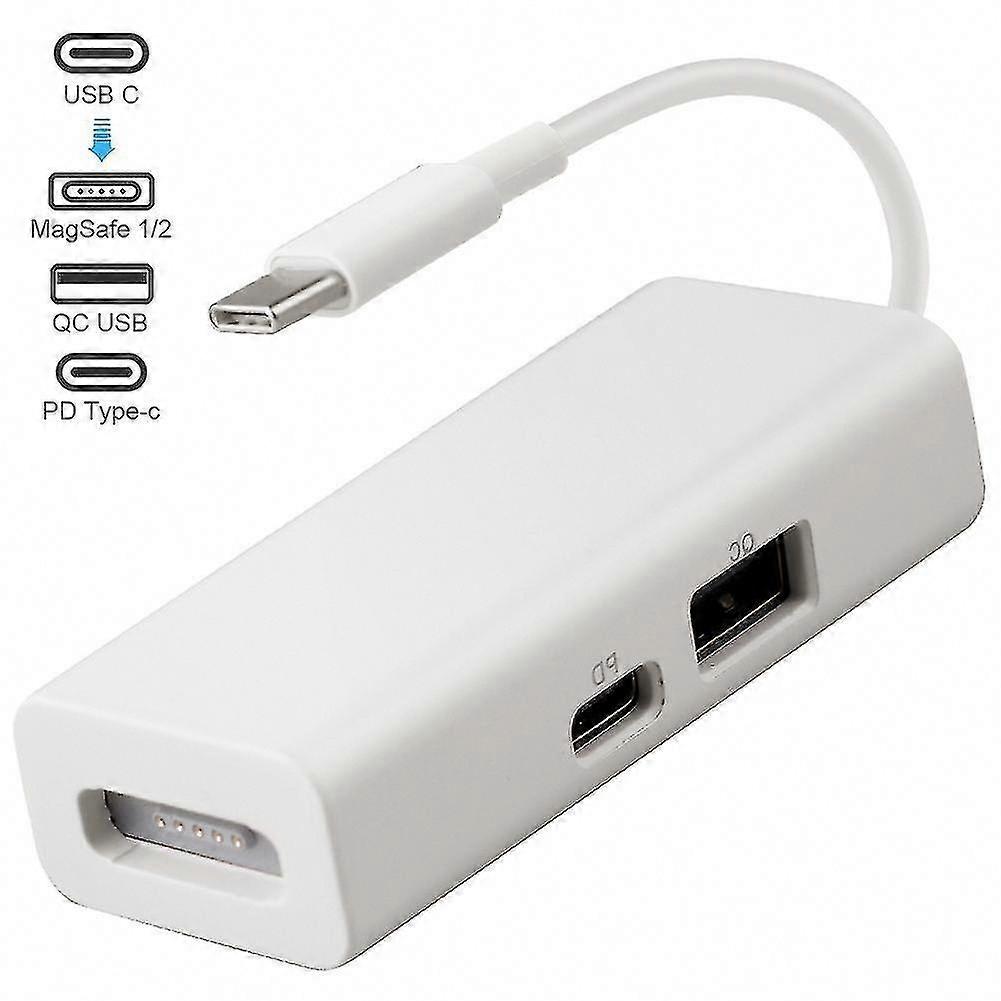 3-in-1 USB-C MagSafe Adapter Type-C to MagSafe Converter for Notebooks and Smartphones