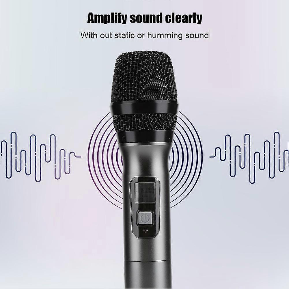 Handheld Dual UHF Wireless Microphone for Karaoke & Public Speaking