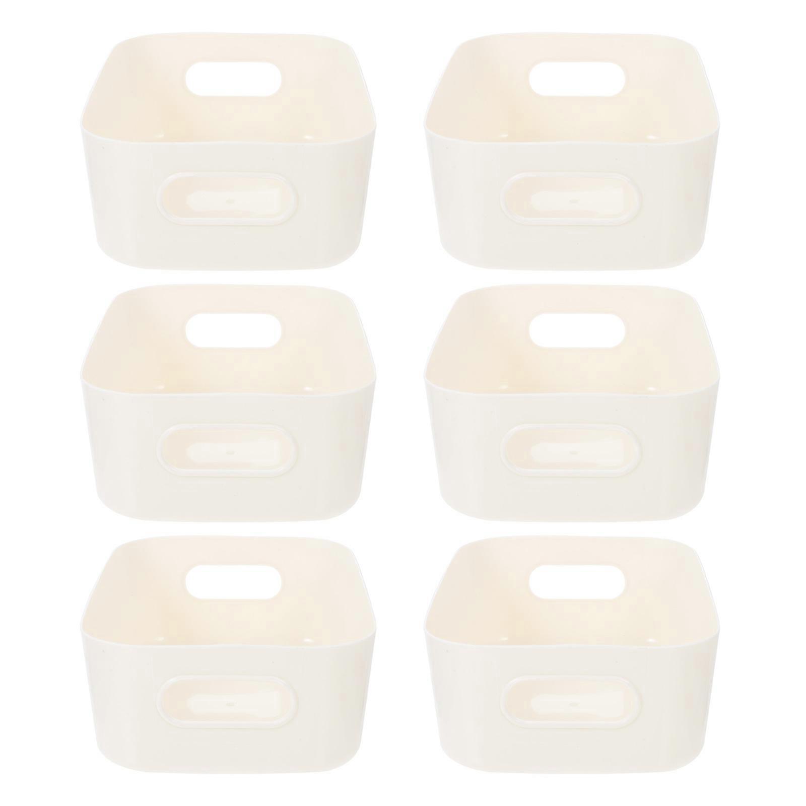 Storage Basket Plastic Sundries Organizer for Storage 6Pcs Practical Boxes