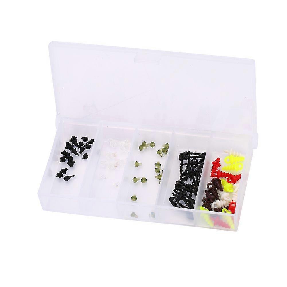 100pcs Carp Fishing Hook Stopper Sliding Hooks Holder Terminal Tackle Plastic Accessory