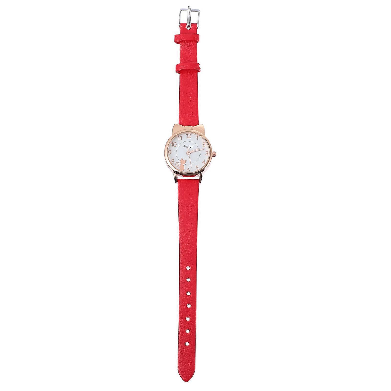 Kid Waterproof Watch Red Belt Digital Leisure Watch