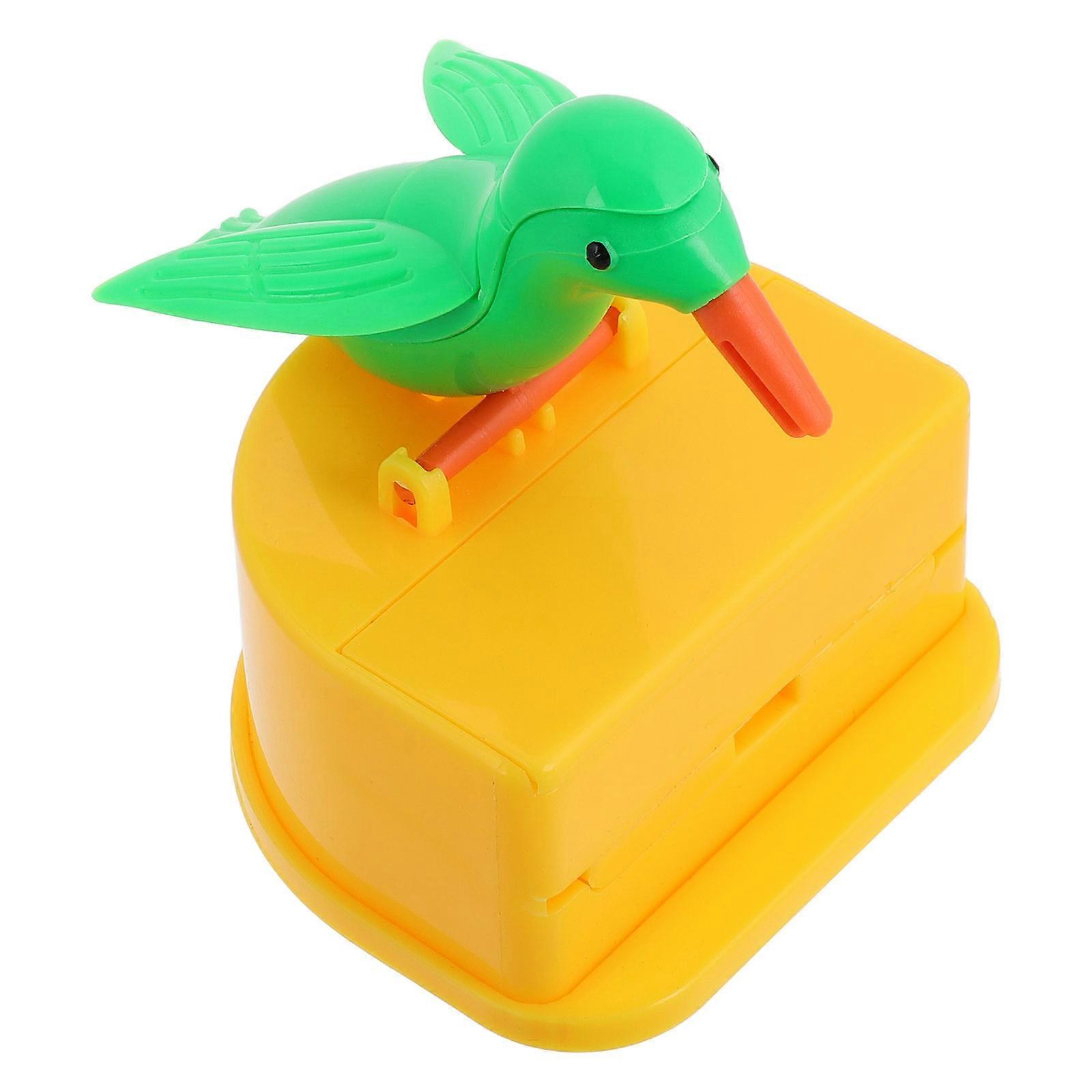 Green Bird Automatic Toothpick Holder Plastic Dispenser for Restaurant 2Pcs