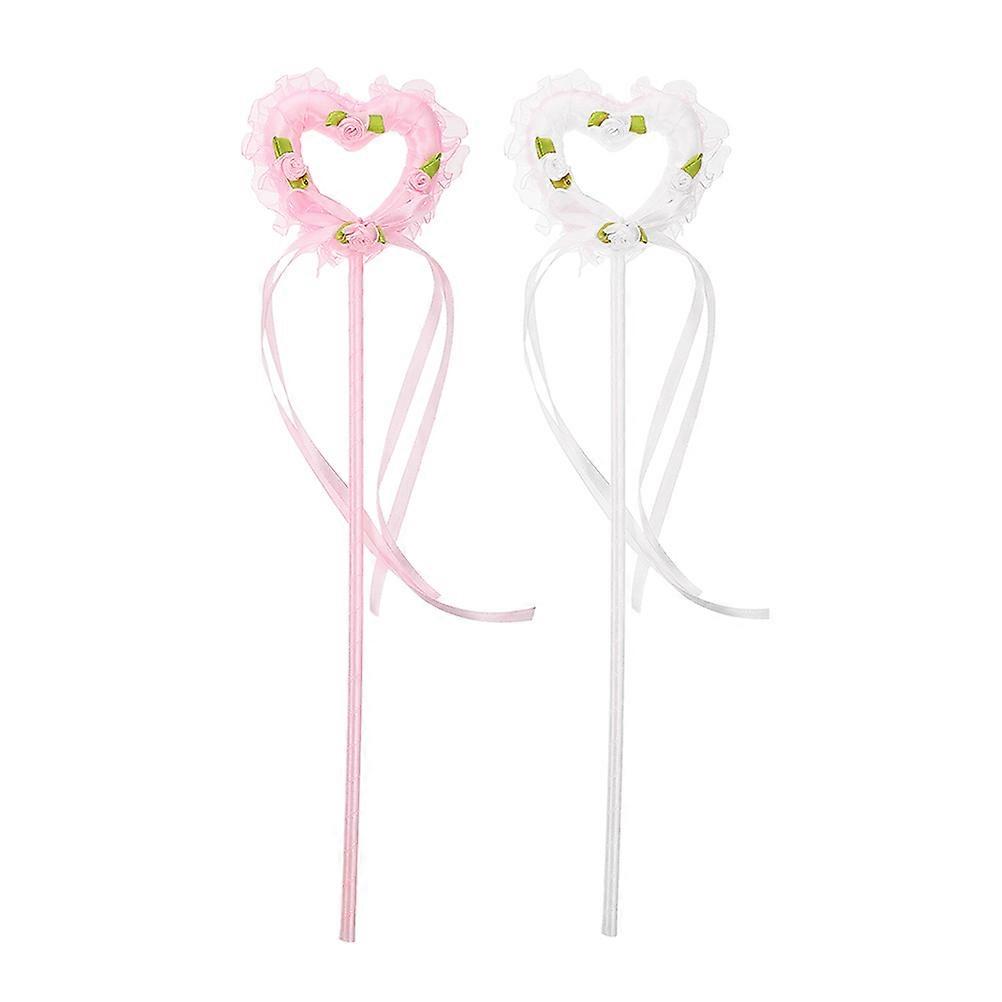 Children Heart Fairy Wand 2Pcs for Party and Performance Decoration